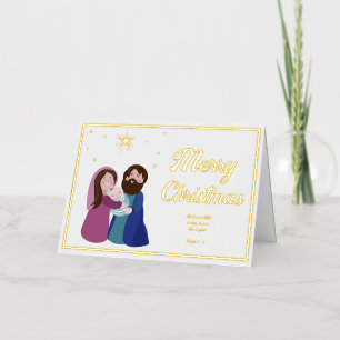 Christmas Nativity Folded Foil Greeting Card