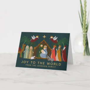 Christmas Nativity Folded Holiday Card