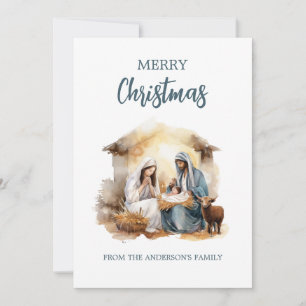 Christmas Nativity Greeting Card - Holy Family