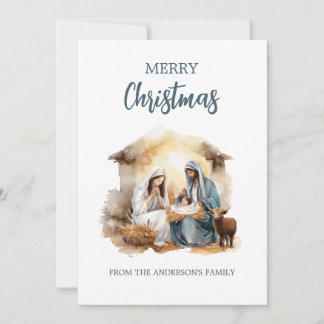 Christmas Nativity Greeting Card - Holy Family