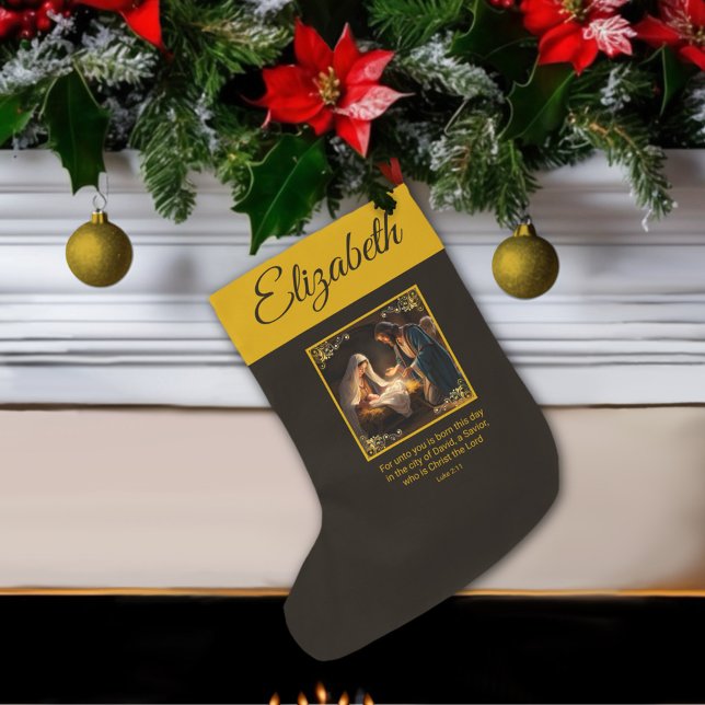 Christmas Nativity Holy Family Christmas Stocking (Creator Uploaded)