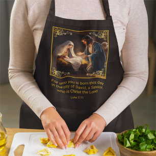 Christmas Nativity Holy Family Religious Apron