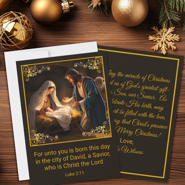 Christmas Nativity Holy Family Religious  Holiday Card (Creator Uploaded)