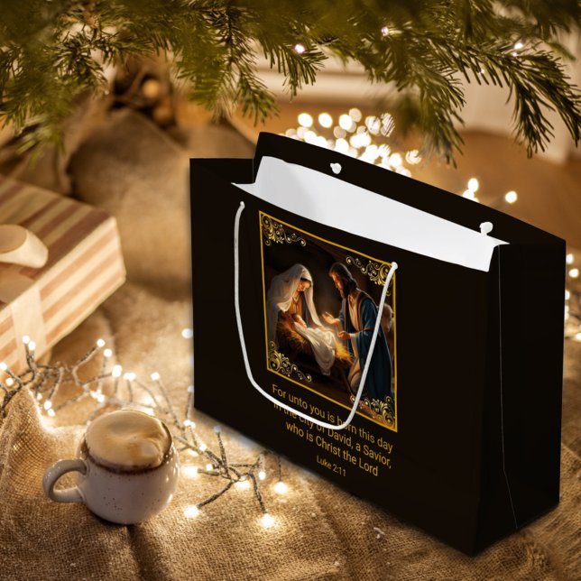 Christmas Nativity Holy Family Religious  Large Gift Bag (Creator Uploaded)