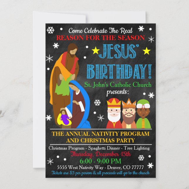 Christmas Nativity Invitation (Front)