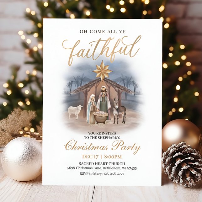 Christmas Nativity Invitation, Religious Holiday Invitation (Creator Uploaded)