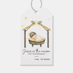 Christmas Nativity Jesus is the reason  Gift Tags