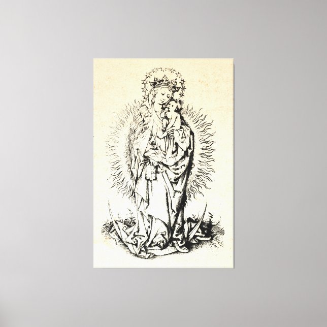 Christmas Nativity Madonna and Child Virgin Mary   Canvas Print (Front)