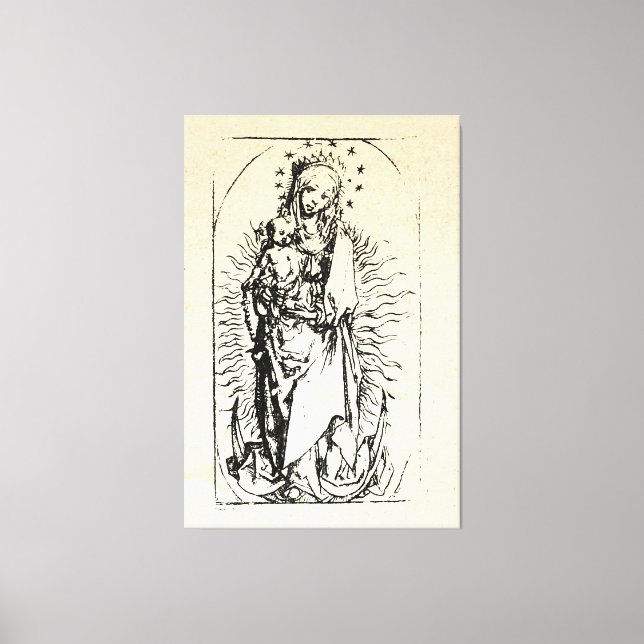 Christmas Nativity Madonna and Child Virgin Mary   Canvas Print (Front)