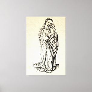 Christmas Nativity Madonna and Child Virgin Mary   Canvas Print