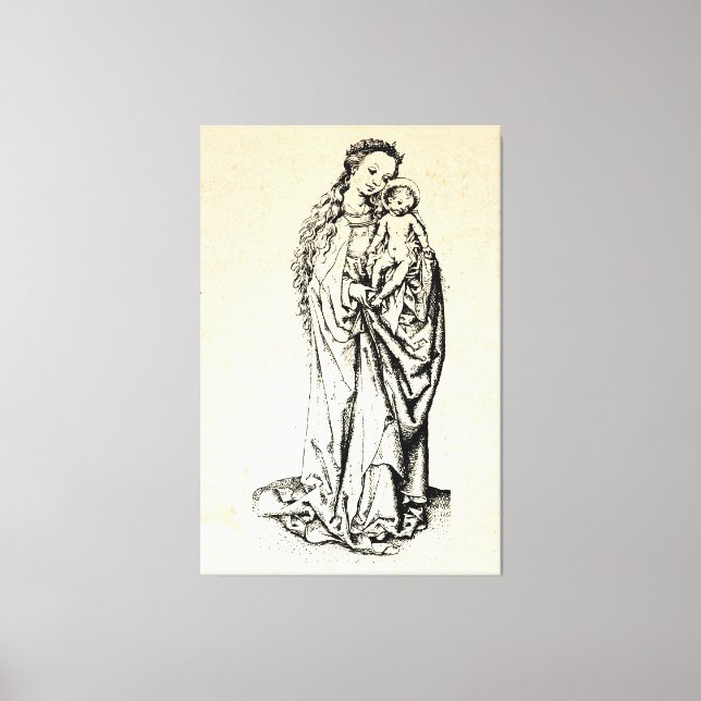 Christmas Nativity Madonna and Child Virgin Mary   Canvas Print (Front)