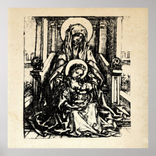 Christmas Nativity Madonna and Child Virgin Mary   Poster
