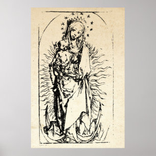Christmas Nativity Madonna and Child Virgin Mary   Poster