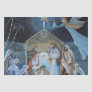Christmas Nativity Manger Decoupage Tissue Paper