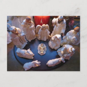 Christmas Nativity Manger Scene Holiday Postcard