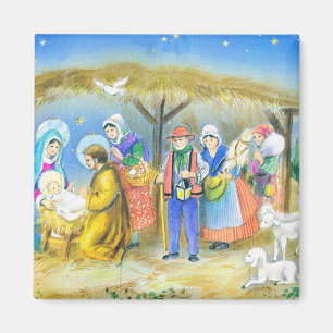 Christmas, Nativity, manger scenes Magnet