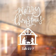 Christmas Nativity Merry Christmas White