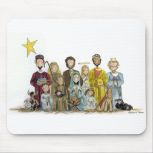 Christmas Nativity Mouse Mat