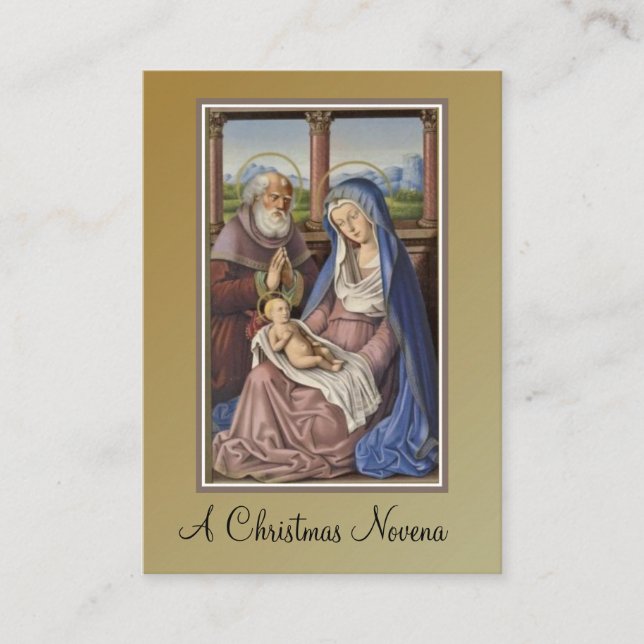 Christmas Nativity Novena Jesus Mary Holy Card (Front)