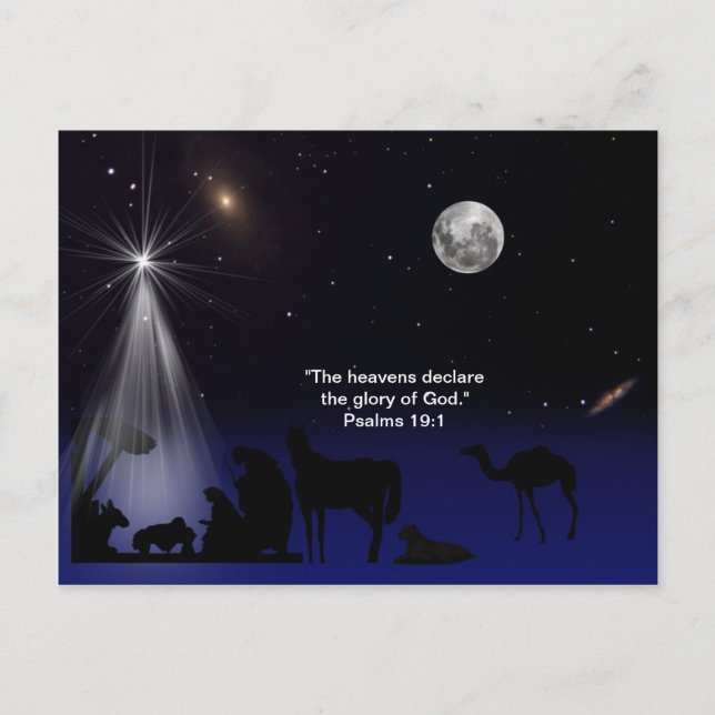 Christmas, Nativity, Postcard (Front)