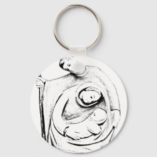 Christmas Nativity Scene. Christmas and Holiday Key Ring