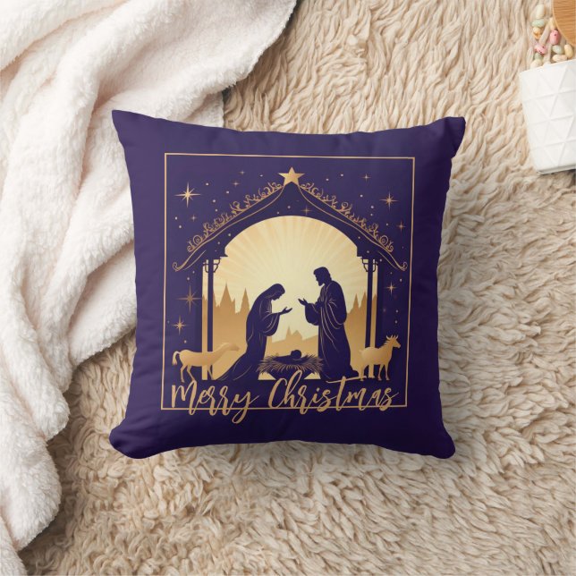 Christmas Nativity Scene Cushion (Blanket)