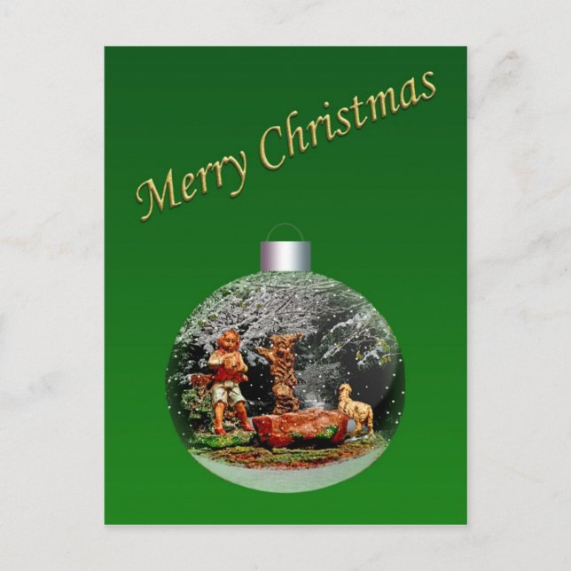 Christmas Nativity Scene Customisable Postcard (Front)