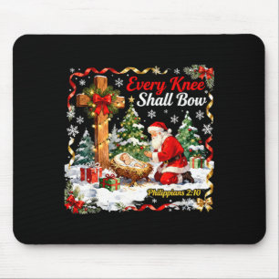 Christmas Nativity Scene Every Knee Shall Bow Sant Mouse Mat