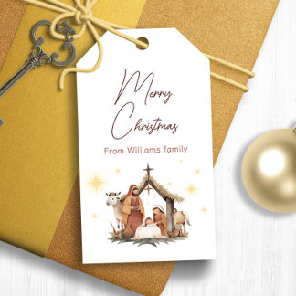 Christmas Nativity Scene Gift Tags
