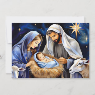 Christmas Nativity scene  Holiday Card
