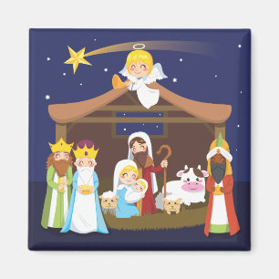 Christmas Nativity Scene Magnet