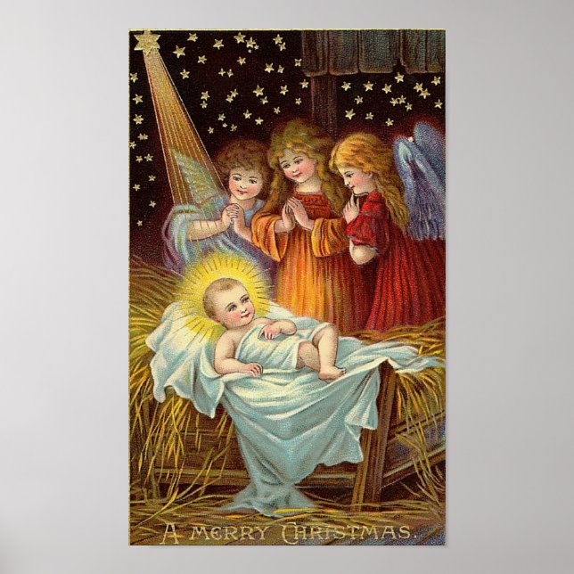 Christmas Nativity Scene Poster (Front)