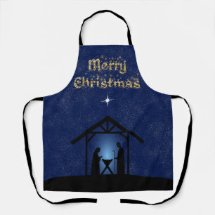 Christmas Nativity Scene Religious Apron