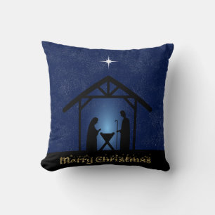 Christmas Nativity Scene Religious Cushion