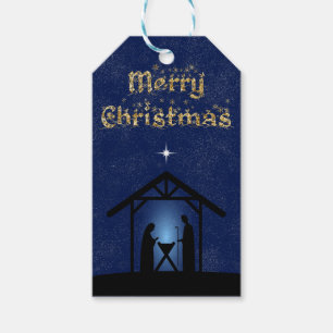 Christmas Nativity Scene Religious Gift Tags
