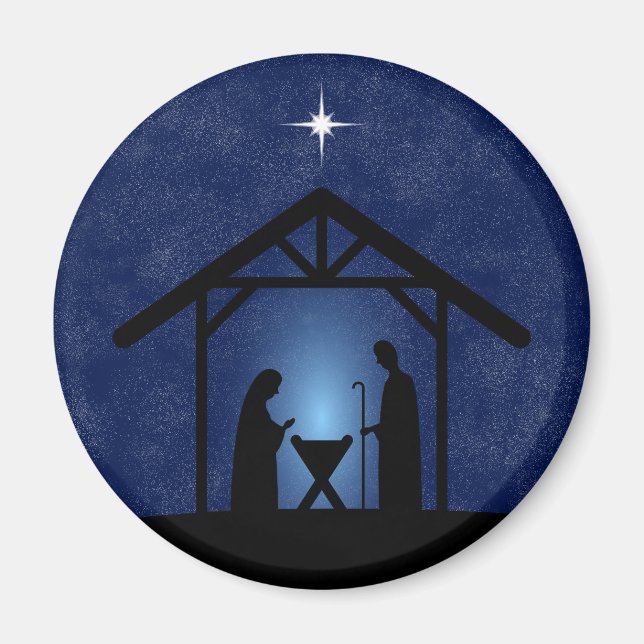 Christmas Nativity Scene Religious Magnet (Front)