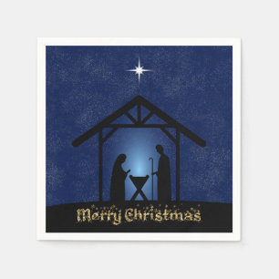 Christmas Nativity Scene Religious Napkin