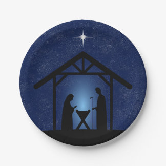Christmas Nativity Scene Religious Paper Plate