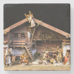 Christmas Nativity Scene Stone Coaster