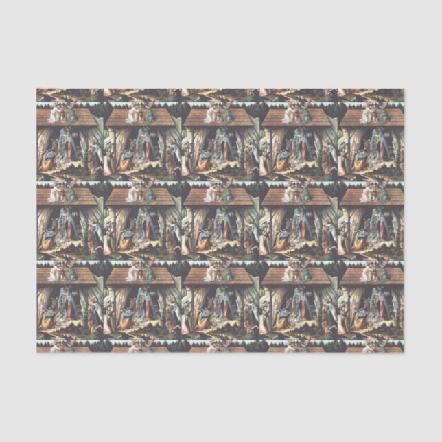 Christmas Nativity Scene Tissue Paper (Front)