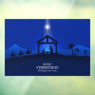 Christmas Nativity Scene Window Cling