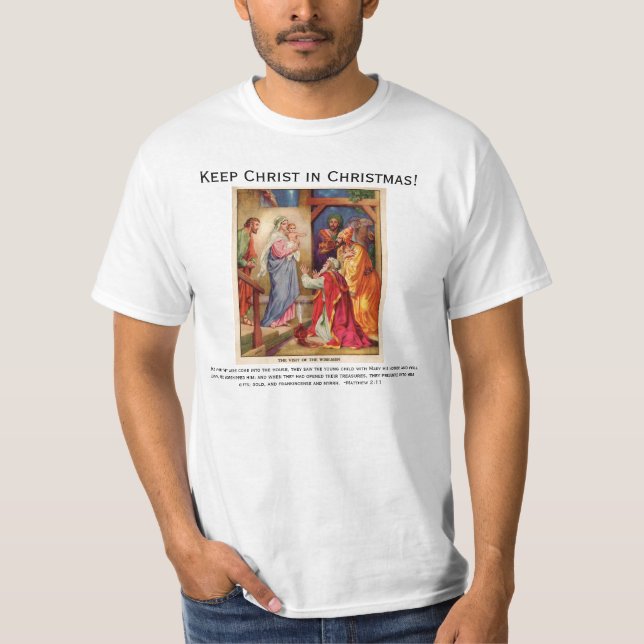 Christmas Nativity Scene Wisemen T-Shirt (Front)