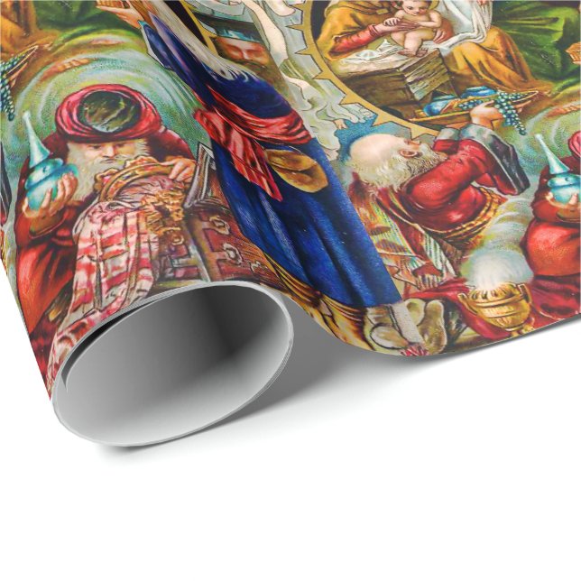 Christmas Nativity Scene Wrapping Paper (Roll Corner)