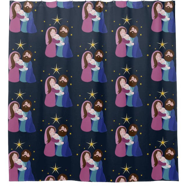Christmas Nativity  Shower Curtain (Front)