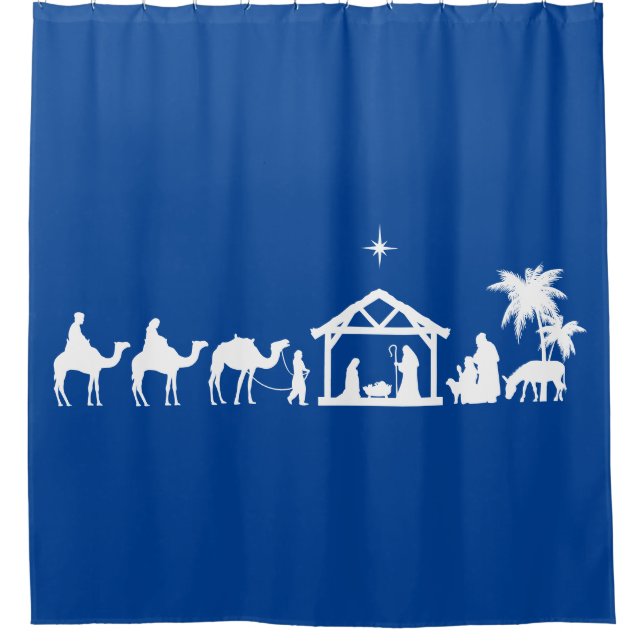 Christmas Nativity Shower Curtain (Front)