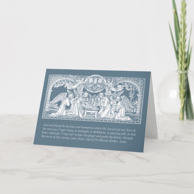 Christmas Nativity St. Andrew Novena Prayer  Holiday Card (Front)