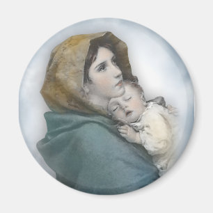 Christmas Nativity the Madonna and child Jesus Magnet