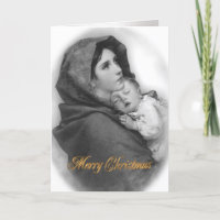 Christmas nativity The Modonna religious card