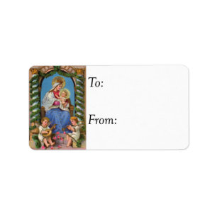 Christmas Nativity Vintage Gift Tag