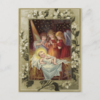 Christmas Nativity Vintage Reproduction Postcard
